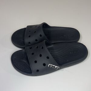 Crocs Shoes W 12, M 10 Black Slip On Sandals